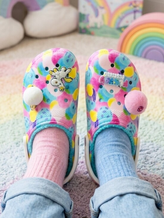CROCS Shoes - Disney x Crocs Pixar Toy Story Fuzzy Lined Festival Clogs Unicorn Jibbitz